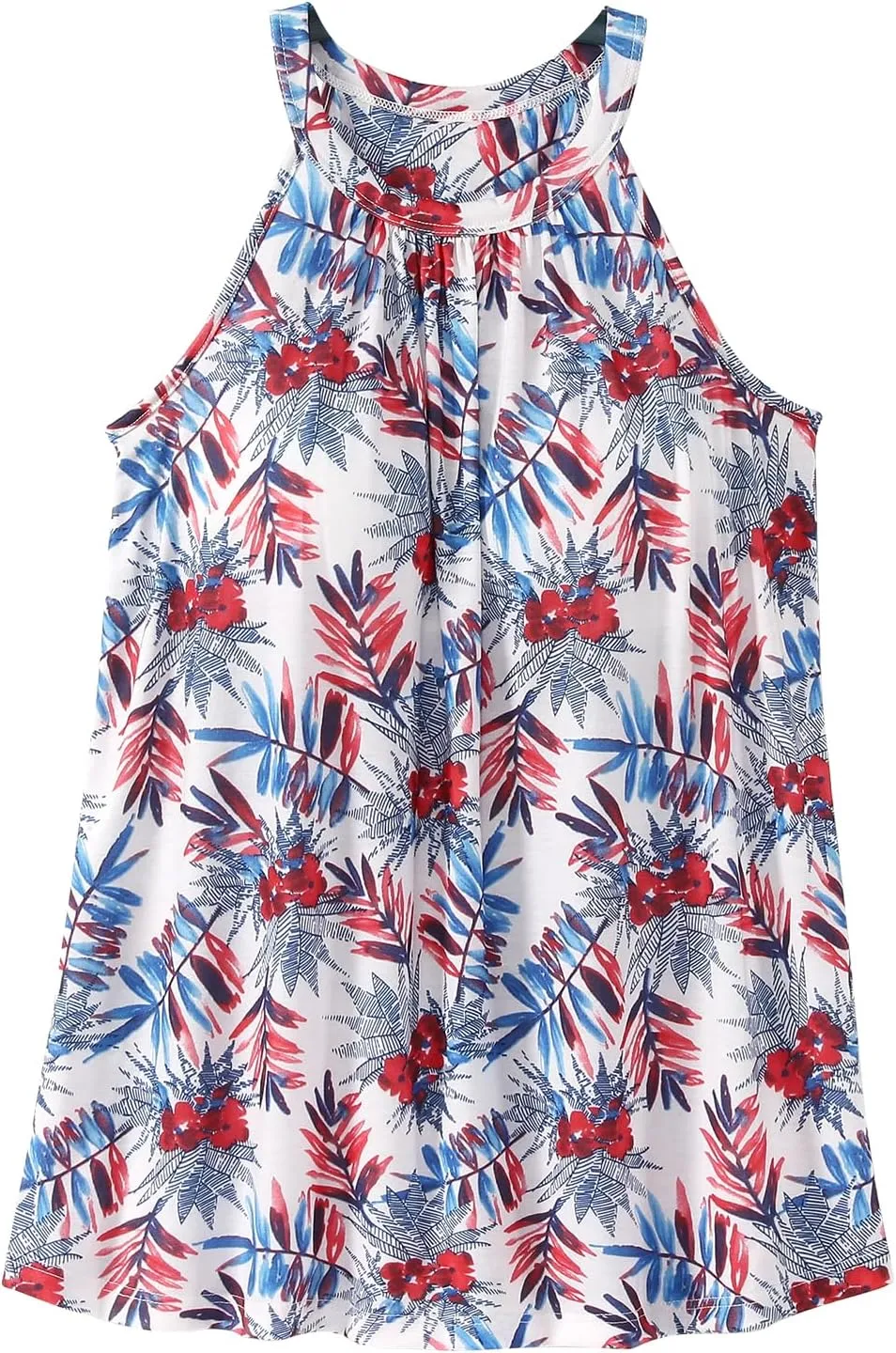 Orrpally Women Tank Tops Built in Bra Halter Tank Top Flowy Sleevless Padded Tank Top