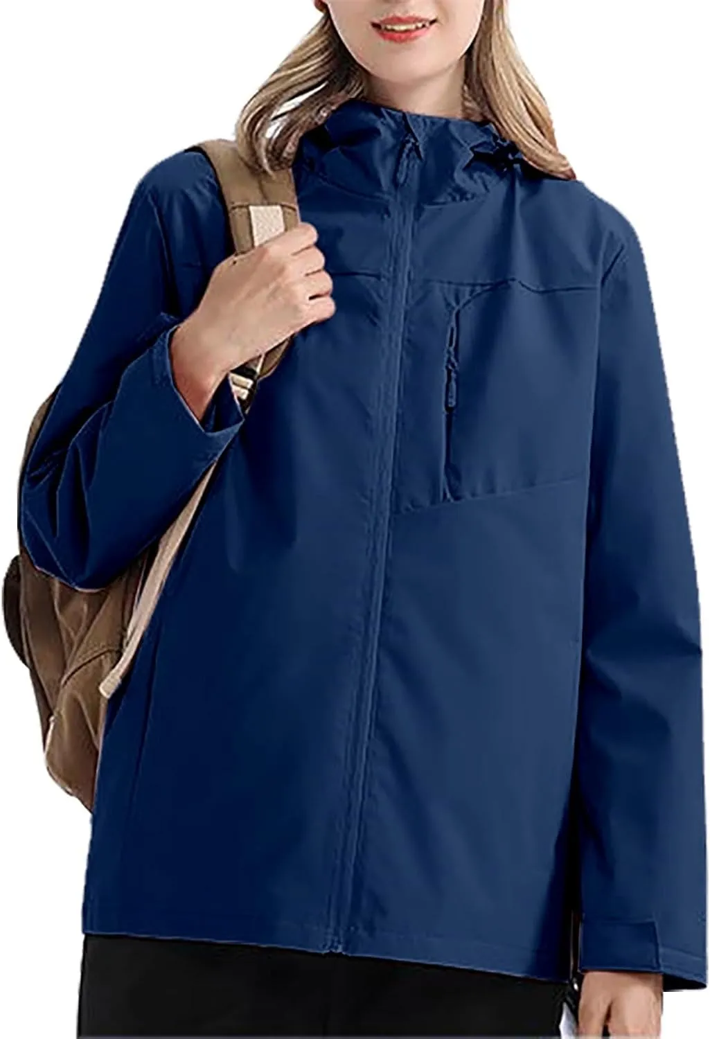 Outdoor Jacket Women Windproof Mountaineering Travel Jacket Plus Size Hardshell Lightweight Hooded Windbreaker Coats