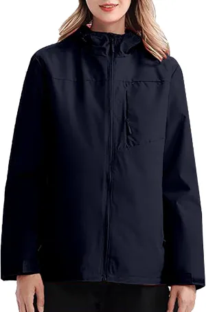 Outdoor Jacket Women Windproof Mountaineering Travel Jacket Plus Size Hardshell Lightweight Hooded Windbreaker Coats