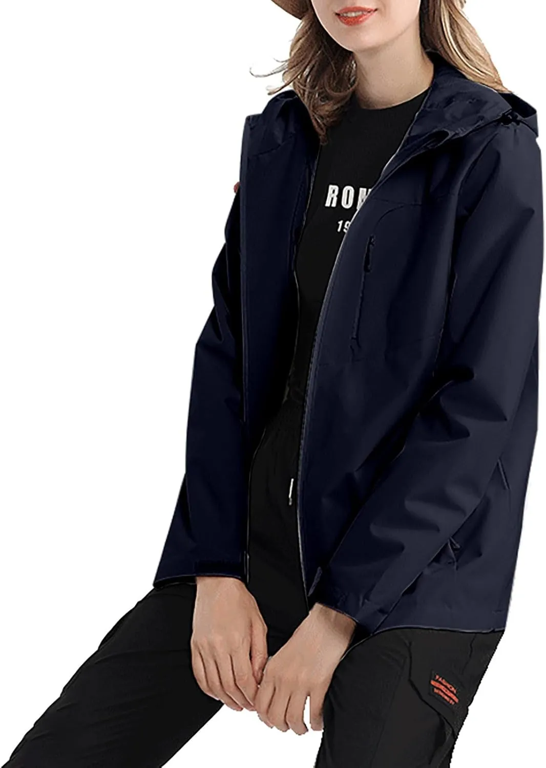 Outdoor Jacket Women Windproof Mountaineering Travel Jacket Plus Size Hardshell Lightweight Hooded Windbreaker Coats