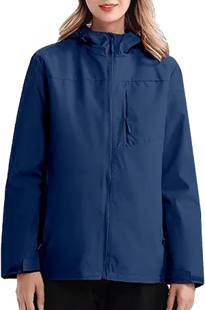 Outdoor Jacket Women Windproof Mountaineering Travel Jacket Plus Size Hardshell Lightweight Hooded Windbreaker Coats