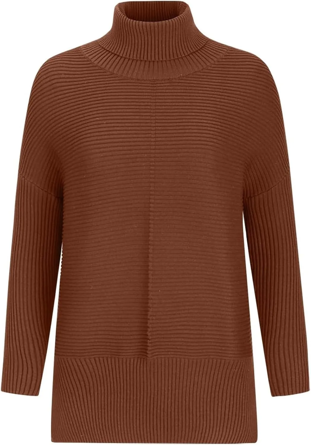 Oversized Sweaters for Women Turtleneck Bat-Wing Long Sleeve Ribbed Pullover Cozy Baggy Sweater 2024 Fall Outfits