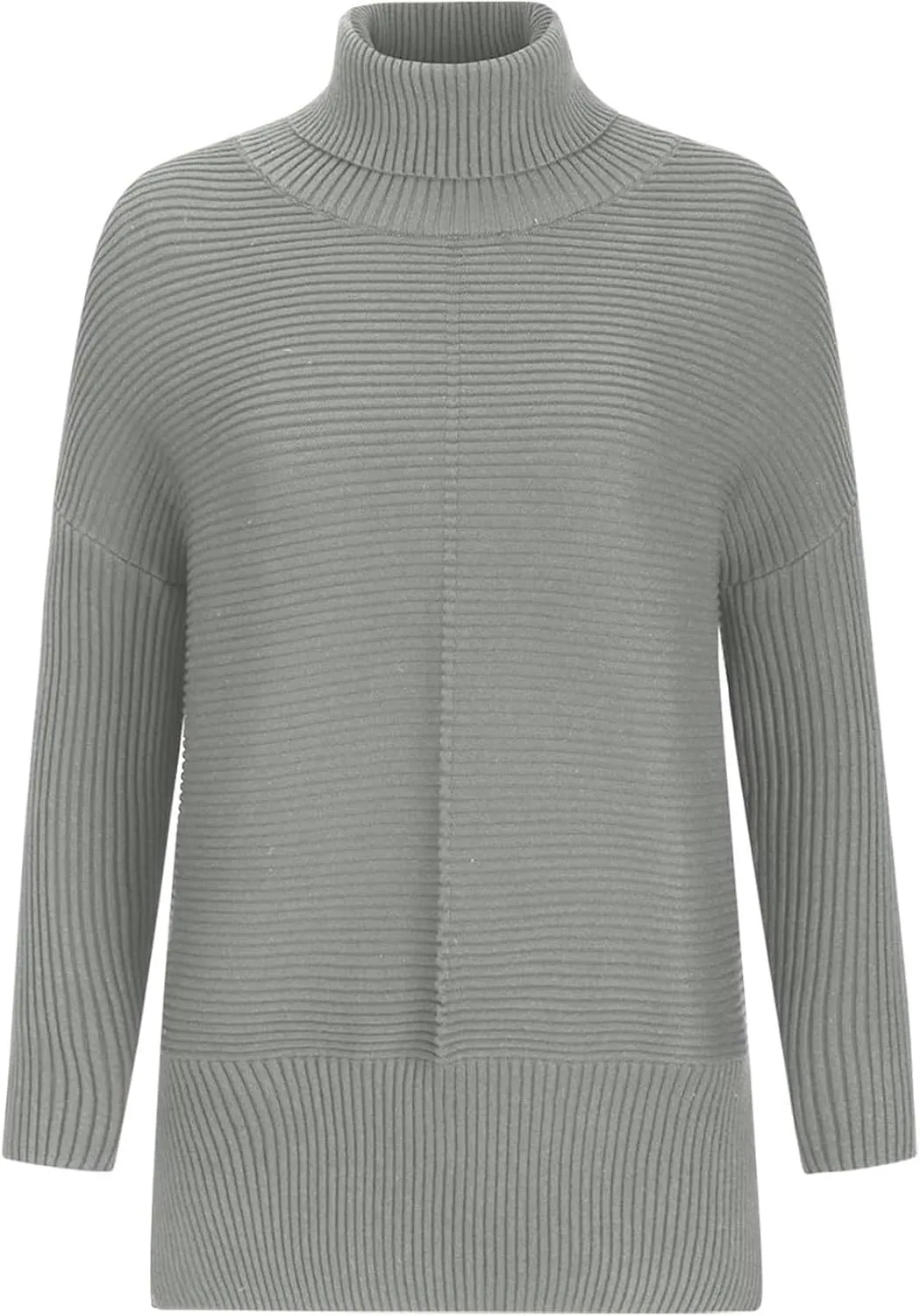 Oversized Sweaters for Women Turtleneck Bat-Wing Long Sleeve Ribbed Pullover Cozy Baggy Sweater 2024 Fall Outfits