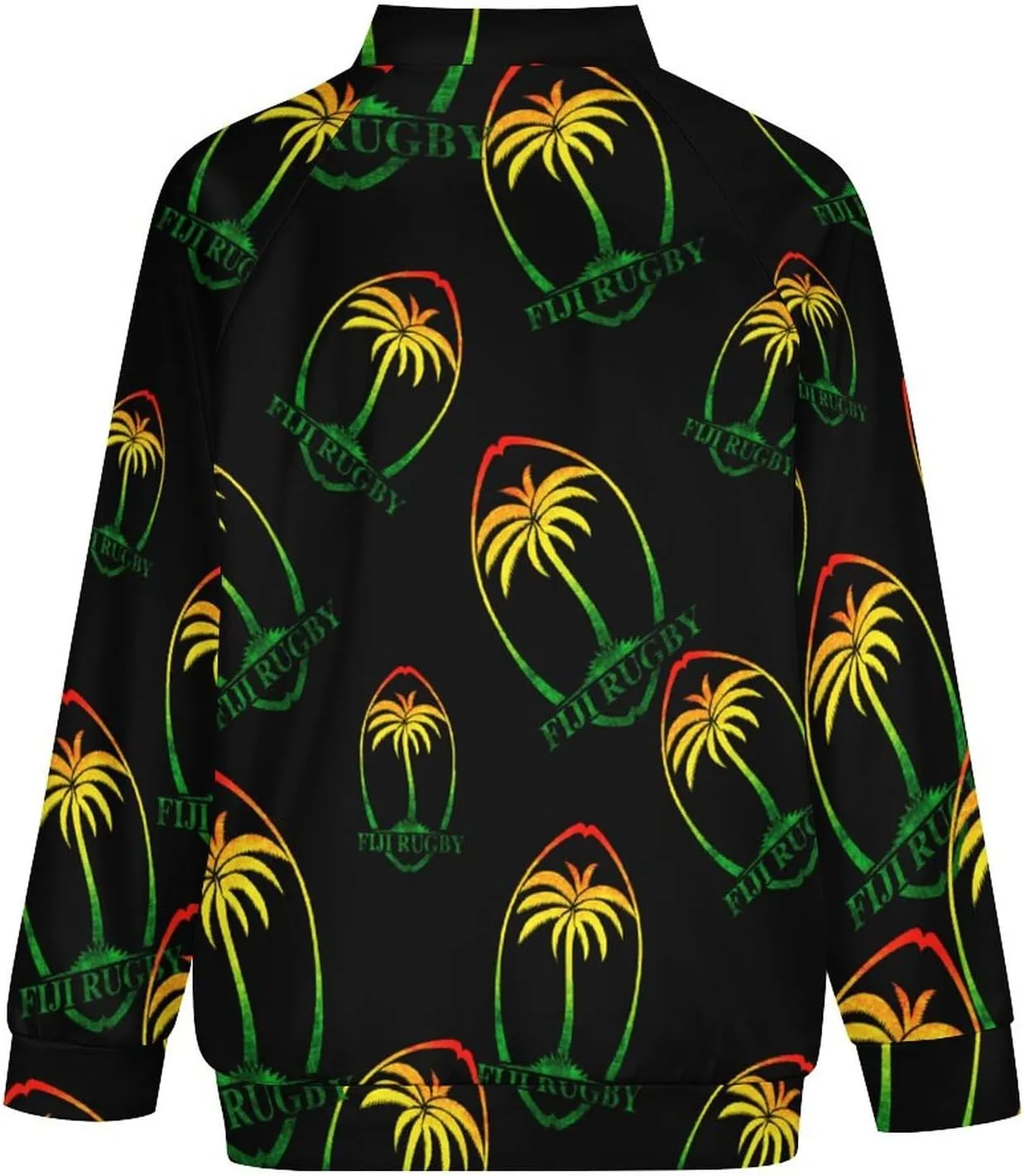 Palm Trees in Jamaica Colors Lightweight Bomber Jacket Men Golf Fashion Coat Track Jackets Casual Windbreaker Shirt