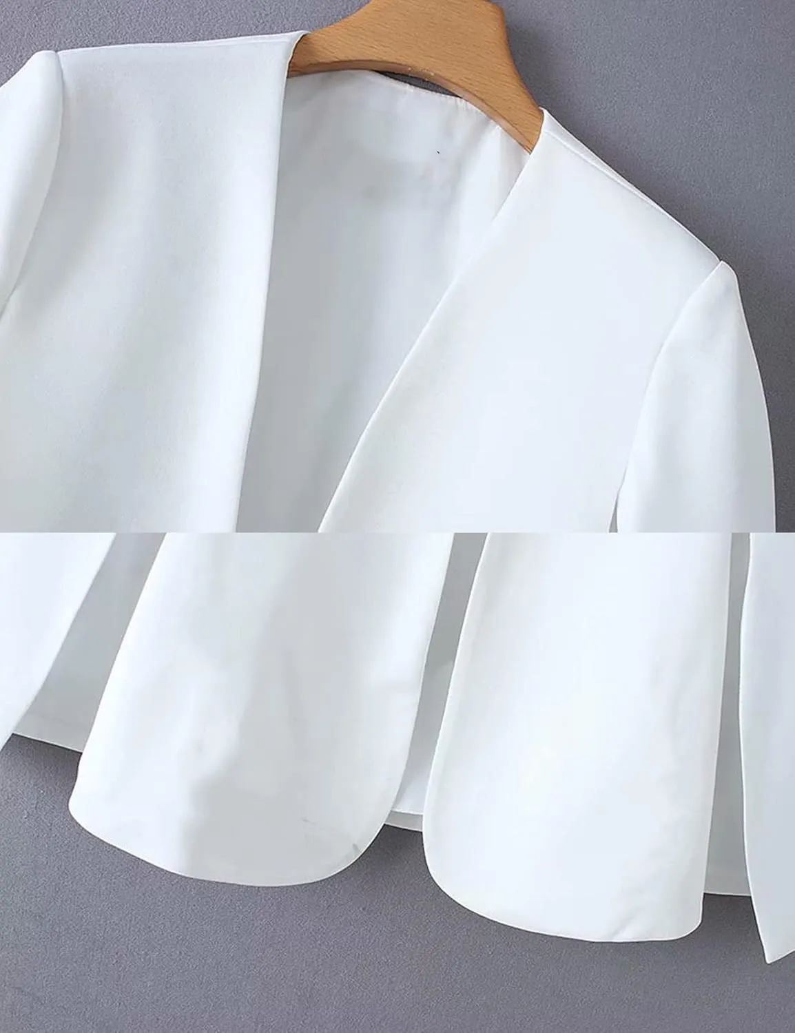 Perbai Womens Casual Cape Blazer Split Sleeve Open Front Work Office OL Blazers Jacket