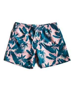 Pink Tropical Palms Swim Trunk