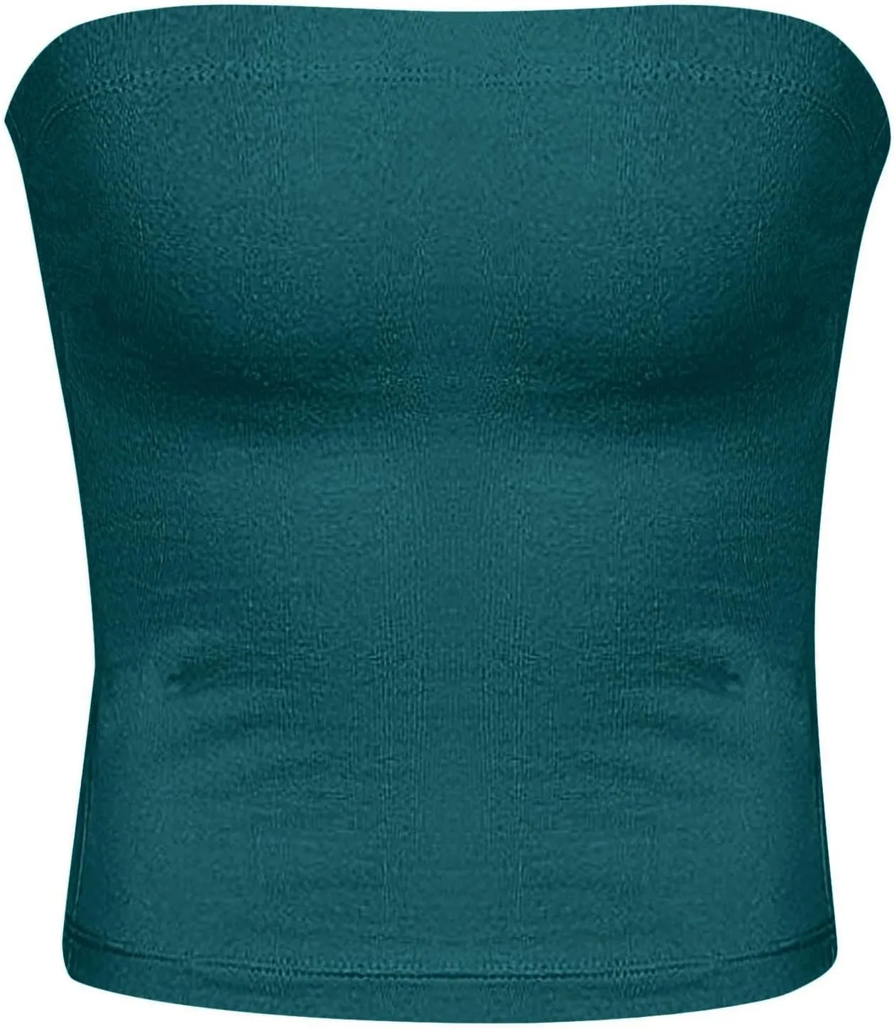 Plus Size Cotton Bandeau Tube Top Strapless Y2K Crop for Beach or Going Out Summer Fashion Slim Fit Comfy Tops