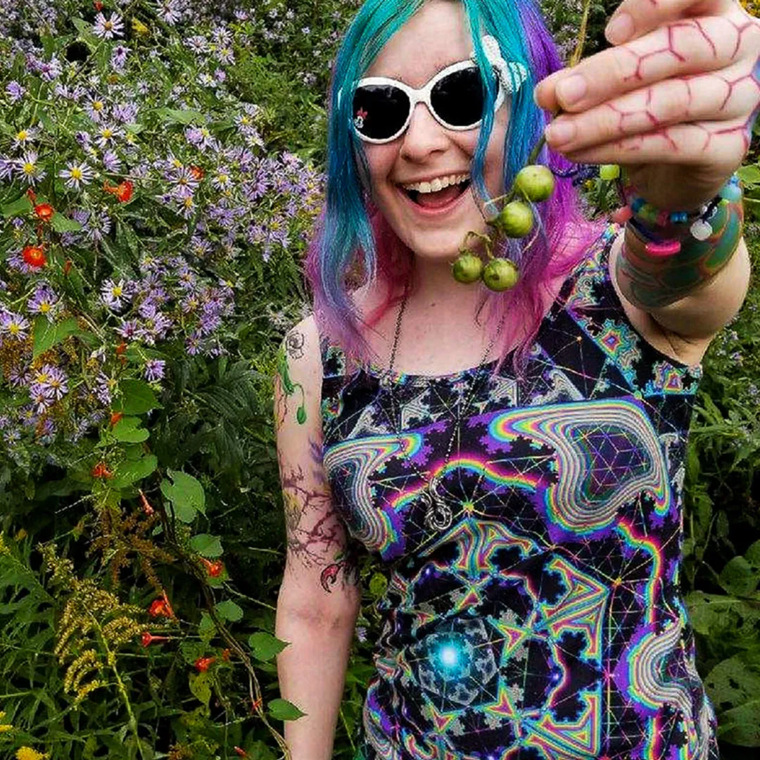 Psychedelic Tank Top (UV/RGB, Eco-Friendly, Womens, Racerback) | MICROGRAM