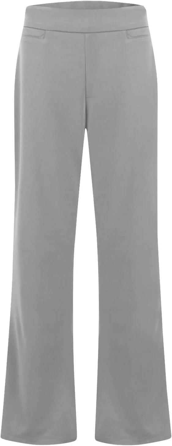Pull On Dress Pants for Women Stretchy Office Work Bootcut Yoga Pants Business Casual Flare Leggings with Pockets