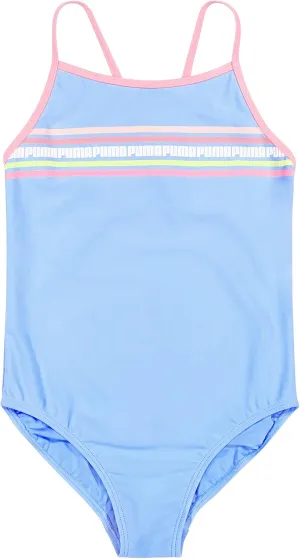 PUMA Girls' One Piece Bathing Suit, Athletic Swimsuit, Quick Dry