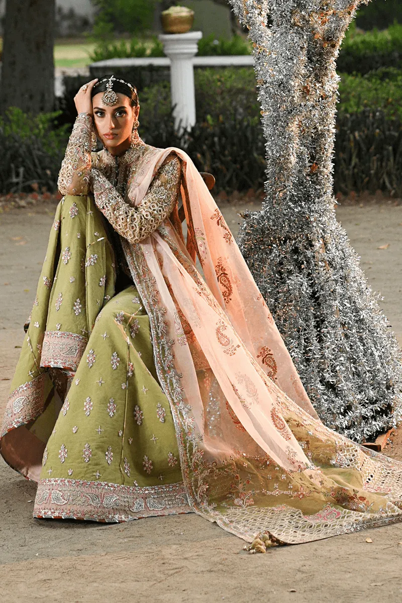 Qalamkar Singhar Net Embroidered Hand Work 3 Pc Unstitched Suits RF-07 HALENA