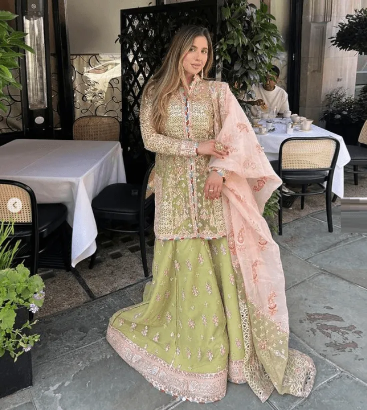 Qalamkar Singhar Net Embroidered Hand Work 3 Pc Unstitched Suits RF-07 HALENA