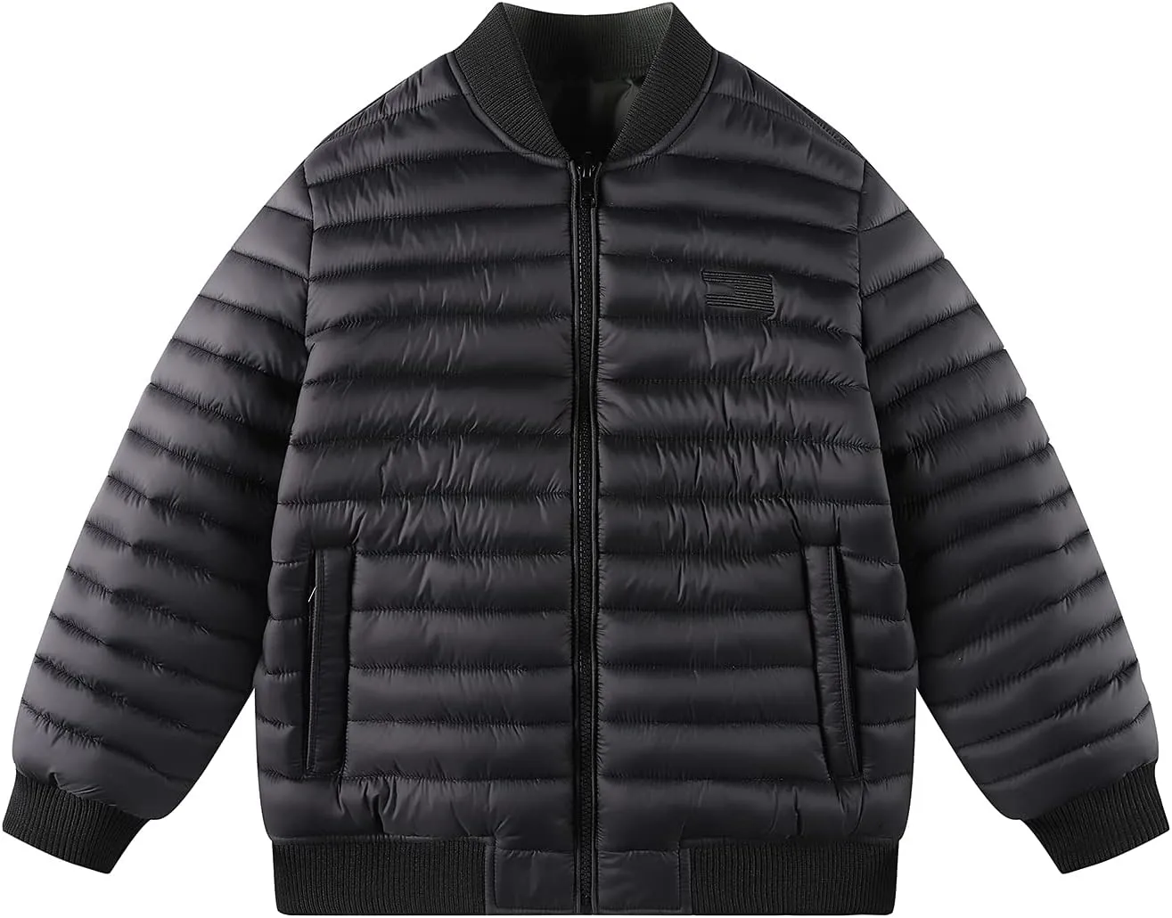QLZ Boys Down Coat,Puffer Jacket,4-15 Years,Double-sided Wear,Camouflage