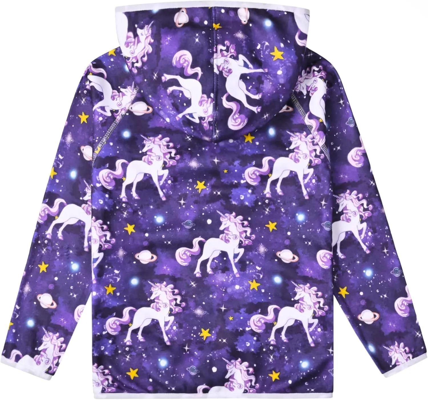 QPANCY Girls Fleece Jackets Zip Up Hoodie Kids Fall Winter Warm Sweatshirts Clothes with Pockets