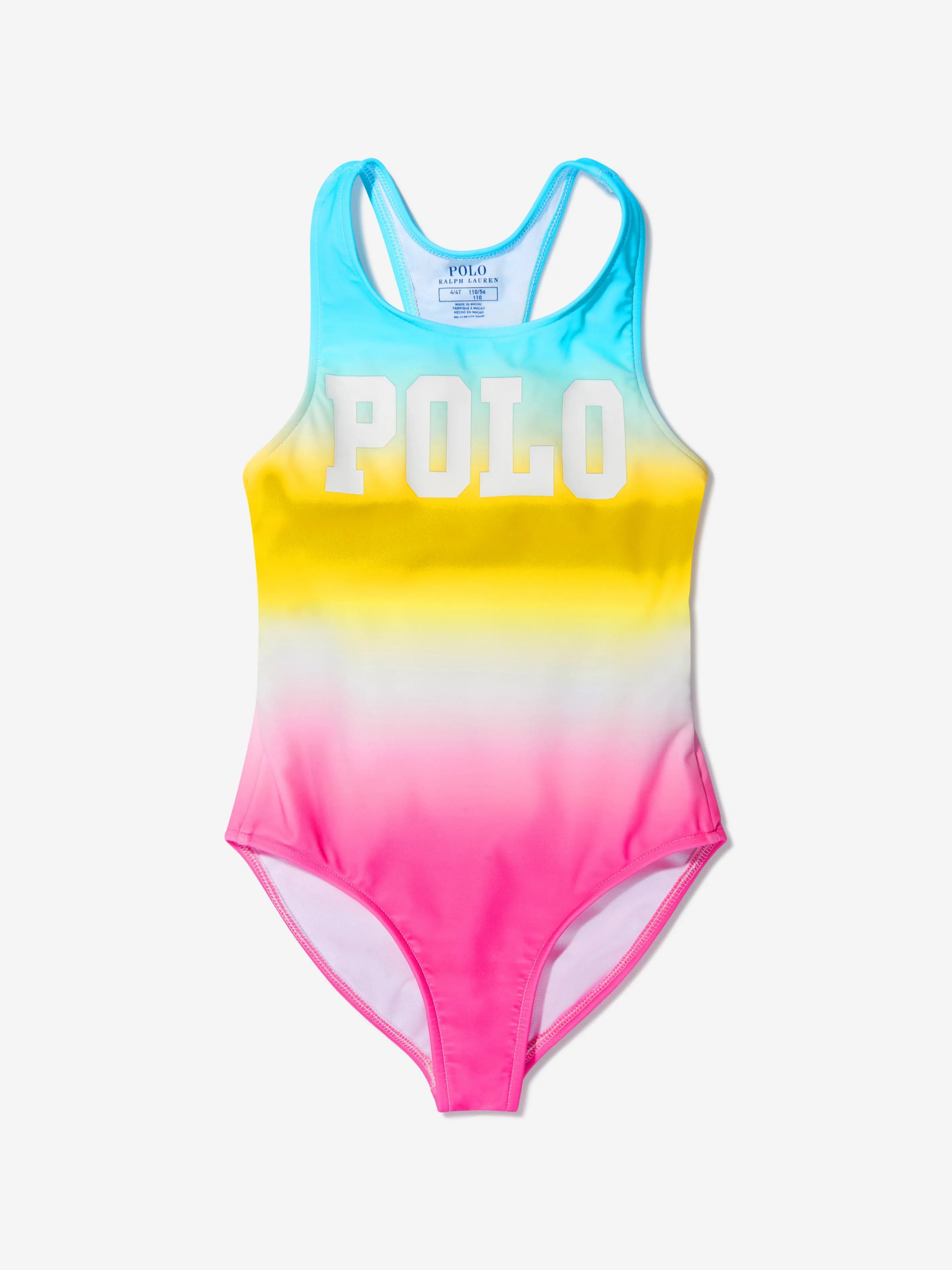 Ralph Lauren Girls Colour Gradient Polo Swimsuit