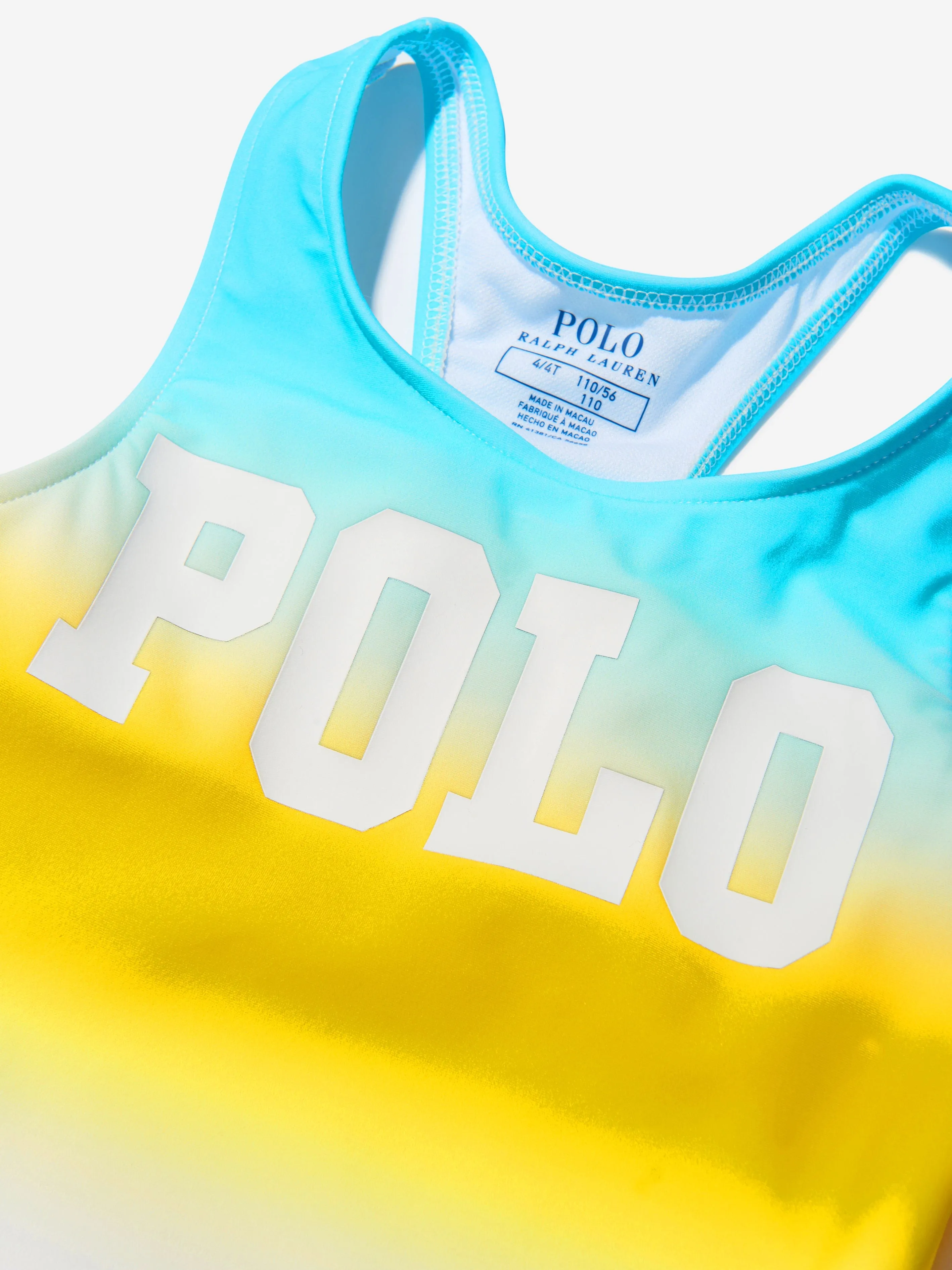 Ralph Lauren Girls Colour Gradient Polo Swimsuit