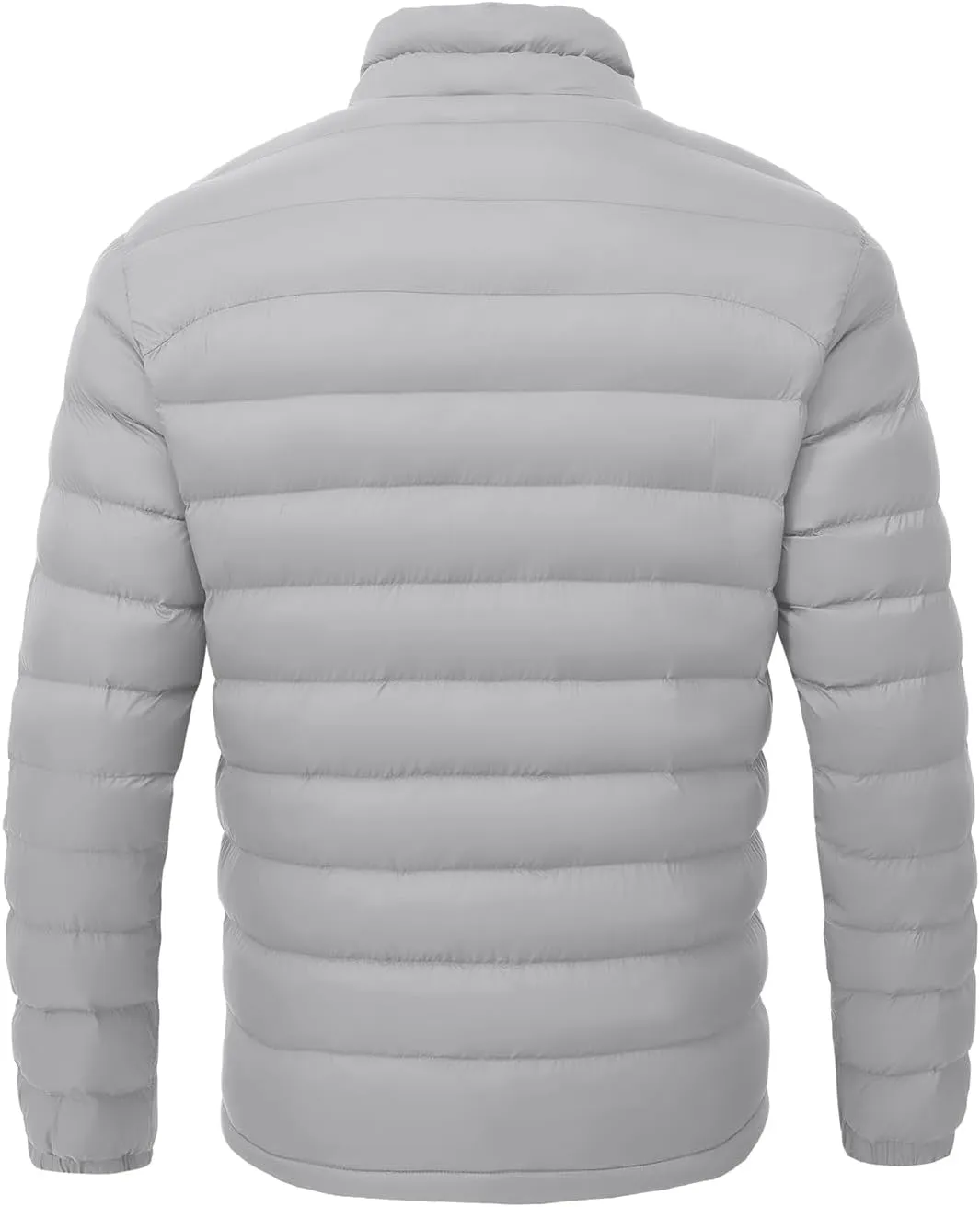Rdruko Men's Puffer Packable Lightweight Jacket Winter Windproof Down Alternative Stand Collar Coat