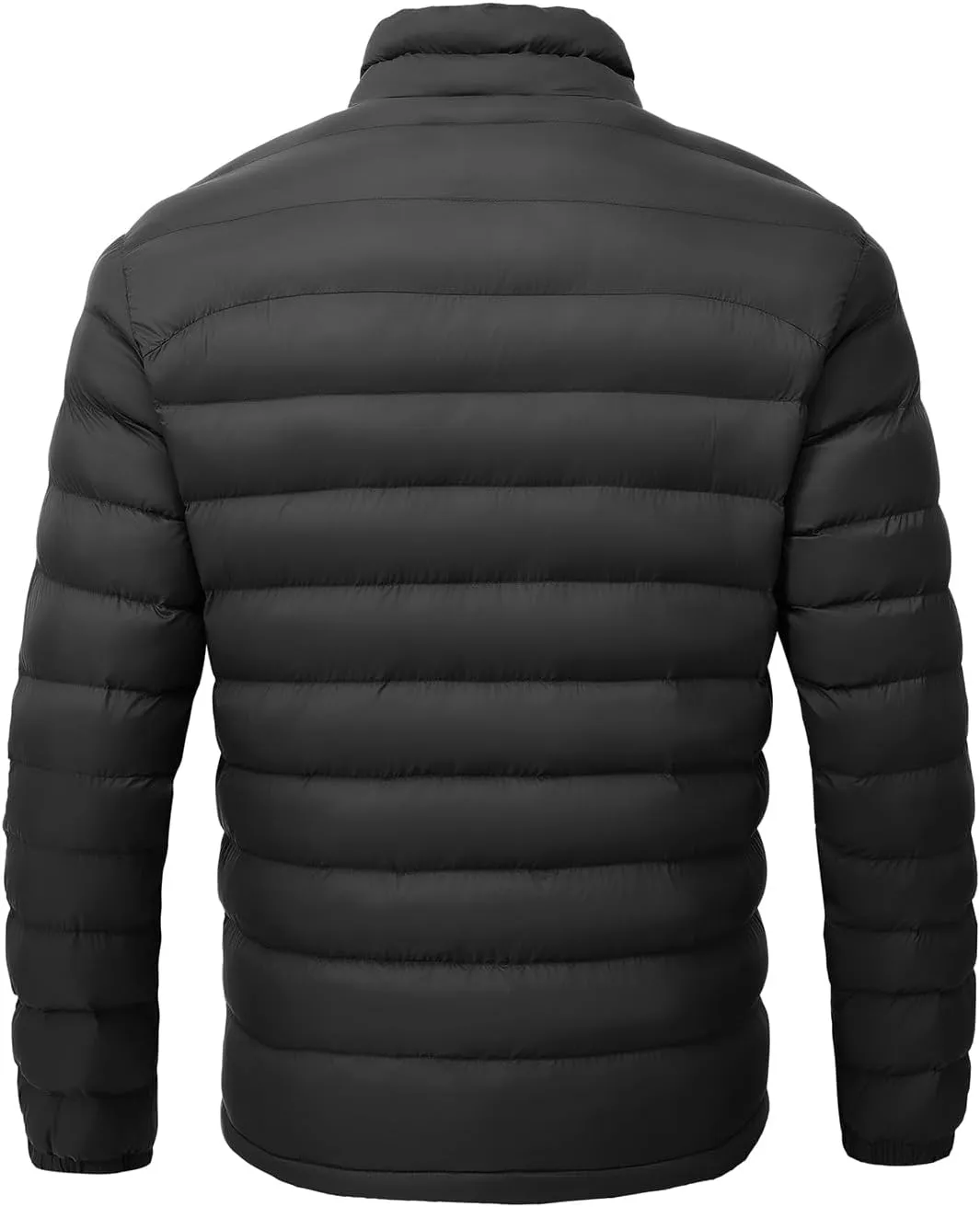 Rdruko Men's Puffer Packable Lightweight Jacket Winter Windproof Down Alternative Stand Collar Coat