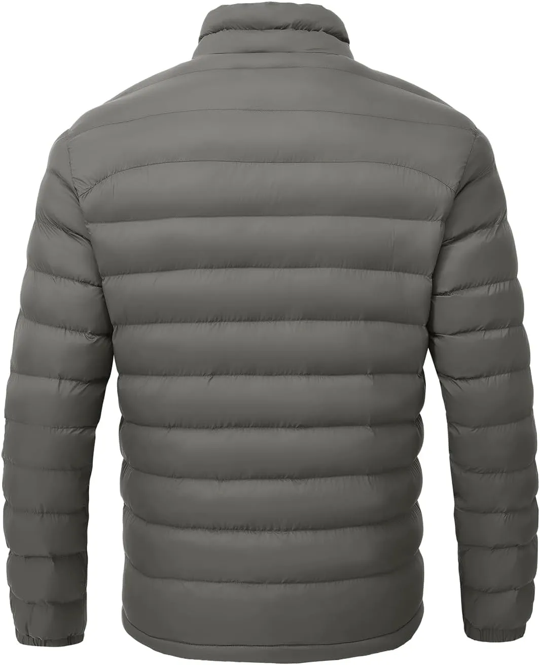 Rdruko Men's Puffer Packable Lightweight Jacket Winter Windproof Down Alternative Stand Collar Coat