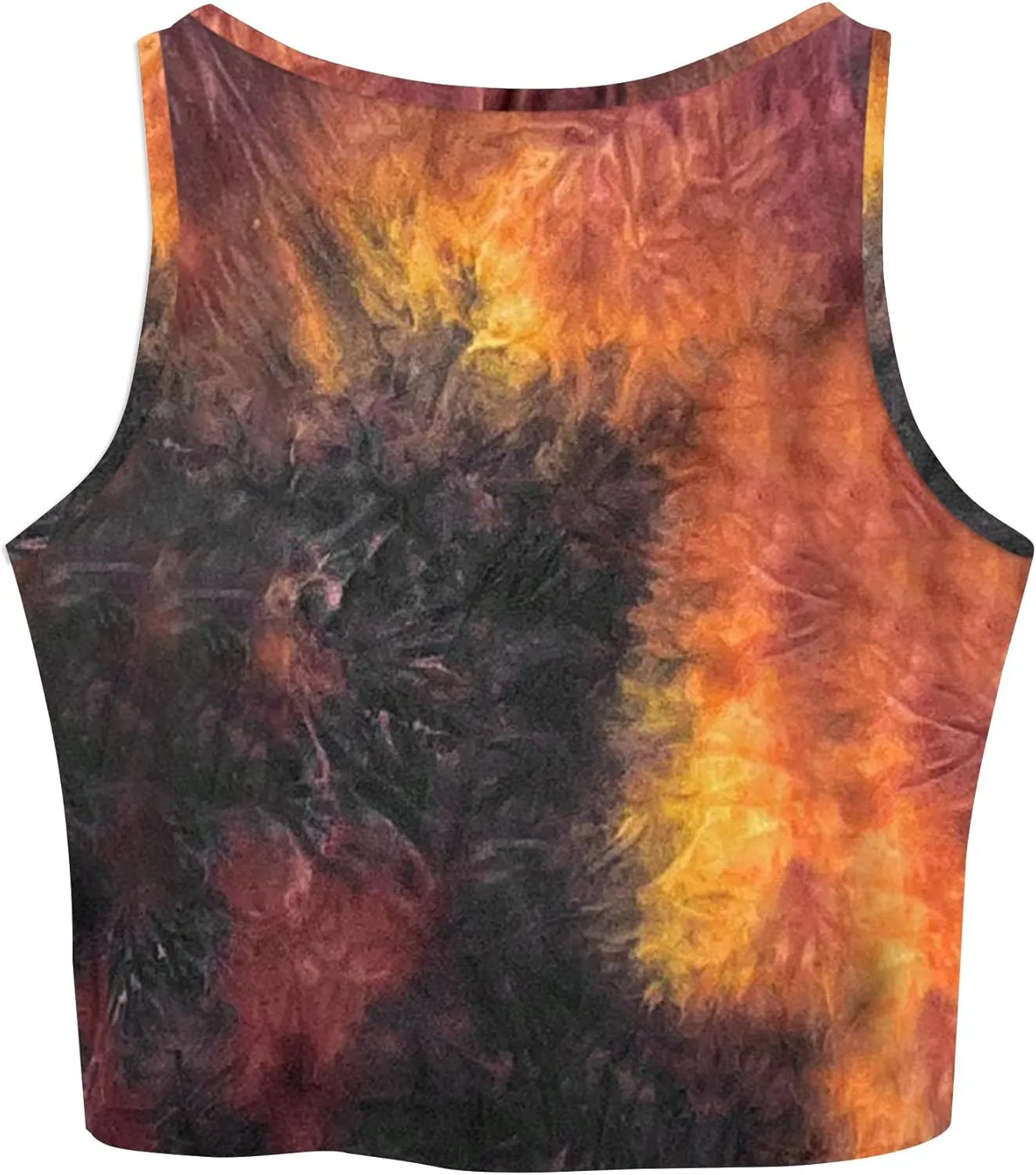 Remidoo Women's Casual Sleeveless Graphic Cropped Top Crewneck Tank Top Shirts