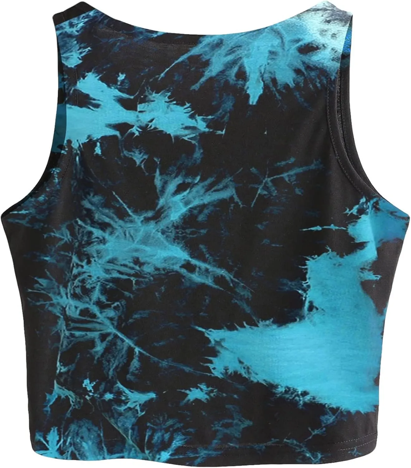 Remidoo Women's Casual Sleeveless Graphic Cropped Top Crewneck Tank Top Shirts