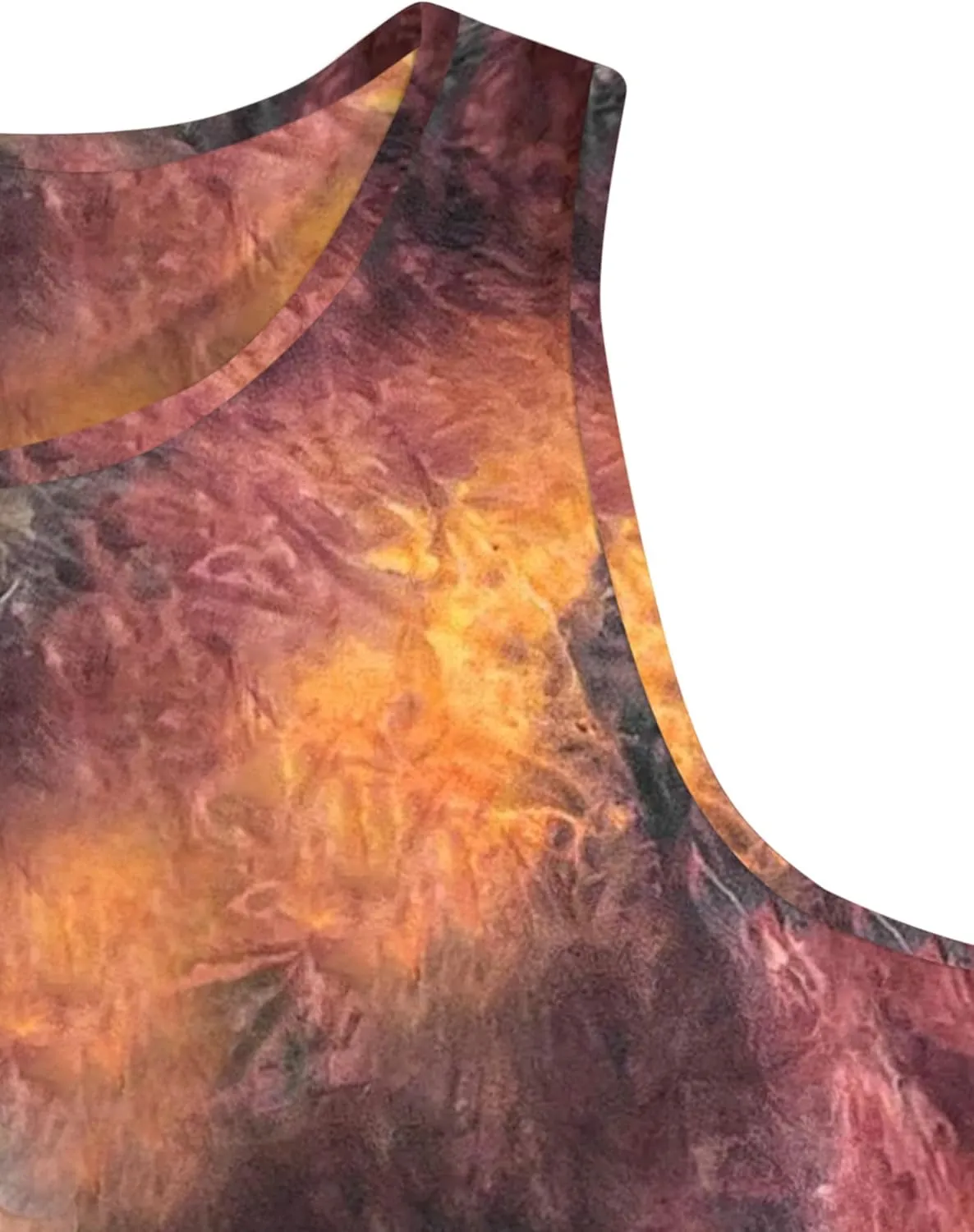 Remidoo Women's Casual Sleeveless Graphic Cropped Top Crewneck Tank Top Shirts