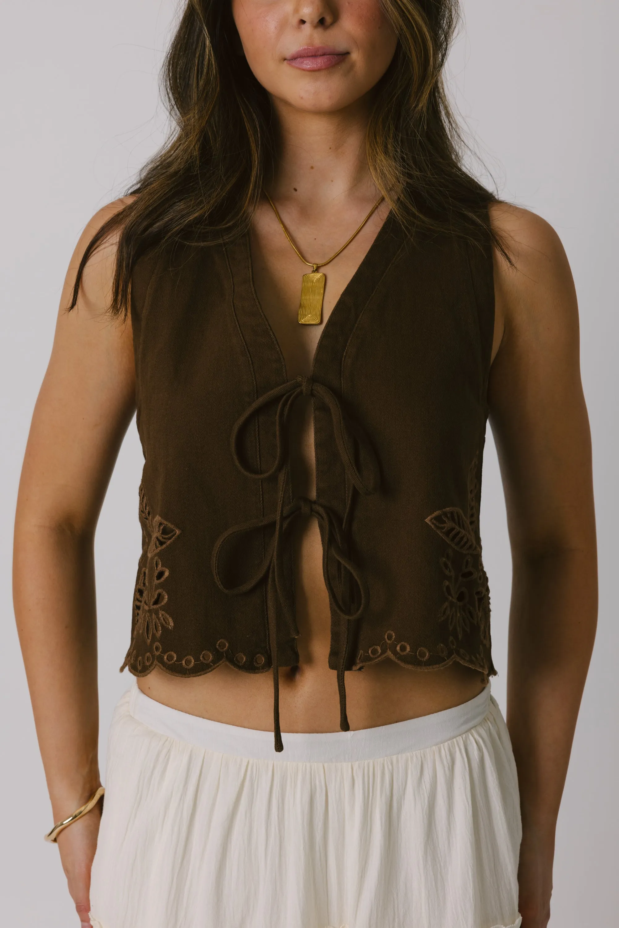 Rhea Top in Brown