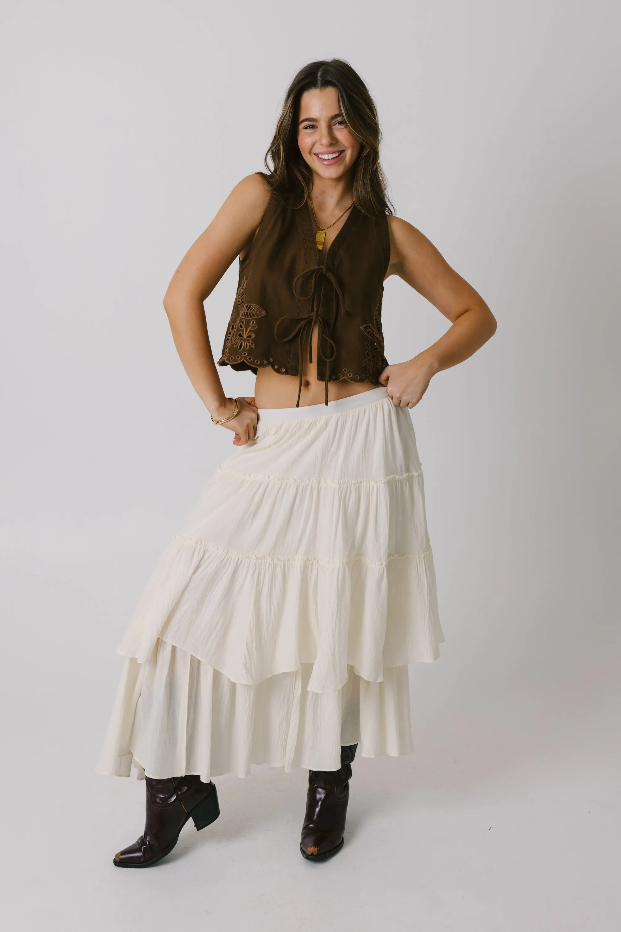 Rhea Top in Brown