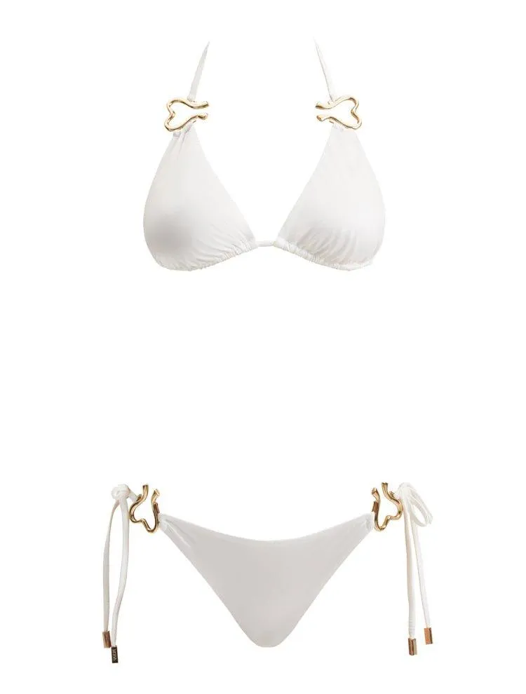 Rhea White Bikini Set