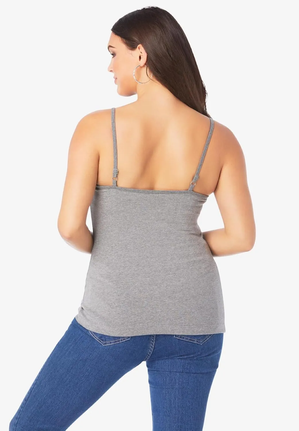 Roaman's Women's Plus Size Bra Cami with Adjustable Straps