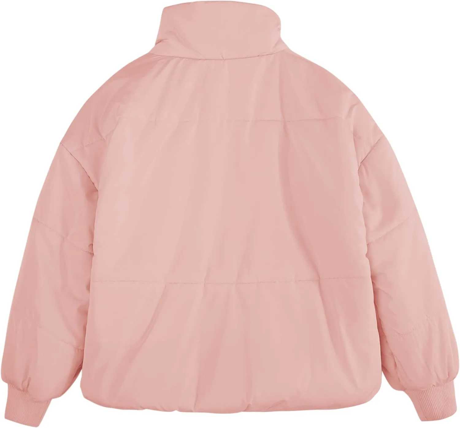rrhss Girls Winter Long Sleeve Zip Puffer Jacket Kids Baggy Short Down Coats