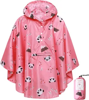 SaphiRose Lightweight Kids Rain Poncho Jacket Waterproof Outwear Rain Coat