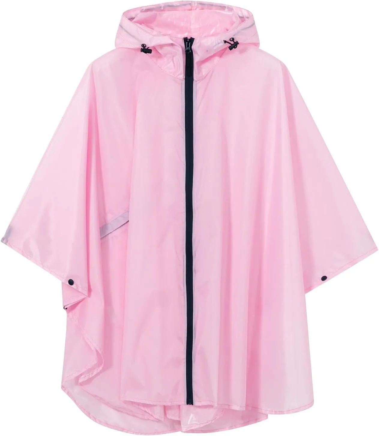 SaphiRose Lightweight Kids Rain Poncho Waterproof Jacket Zipper Up Rain Coat