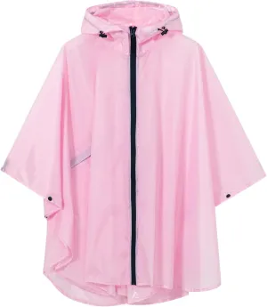 SaphiRose Lightweight Kids Rain Poncho Waterproof Jacket Zipper Up Rain Coat