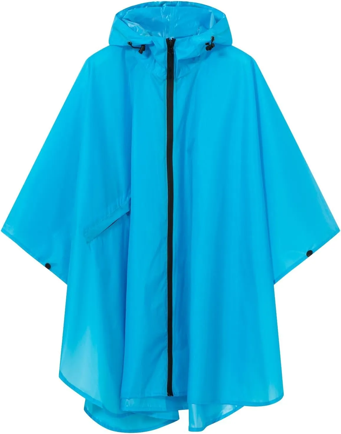 SaphiRose Lightweight Kids Rain Poncho Waterproof Jacket Zipper Up Rain Coat