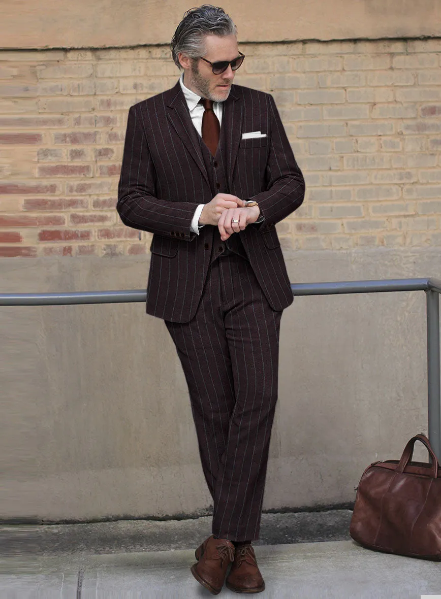 Sartori Fulgencia Dark Wine Soft Tweed Suit