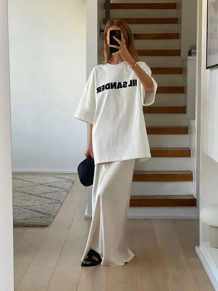Satin Skirt Maxi Skirt Silk Skirts for Women Satin Maxi Skirt Old Money Aesthetic Clothing Women Fall