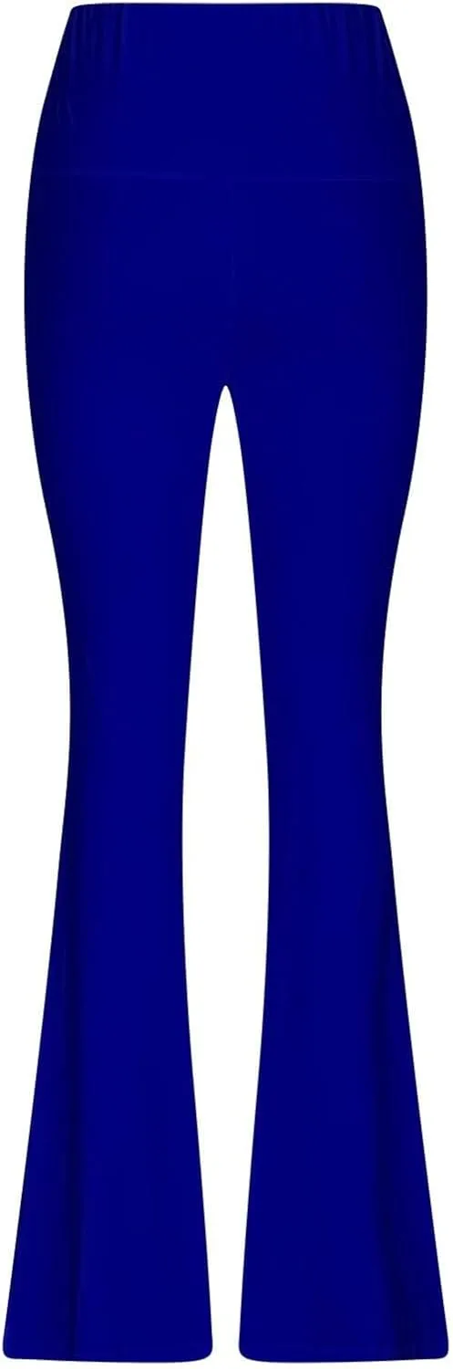 sdbrld Leggings for Women Wide Leg Yoga Pants Stretch Dress Lounge Pants High Waisted Casual Workout Trousers with Pockets