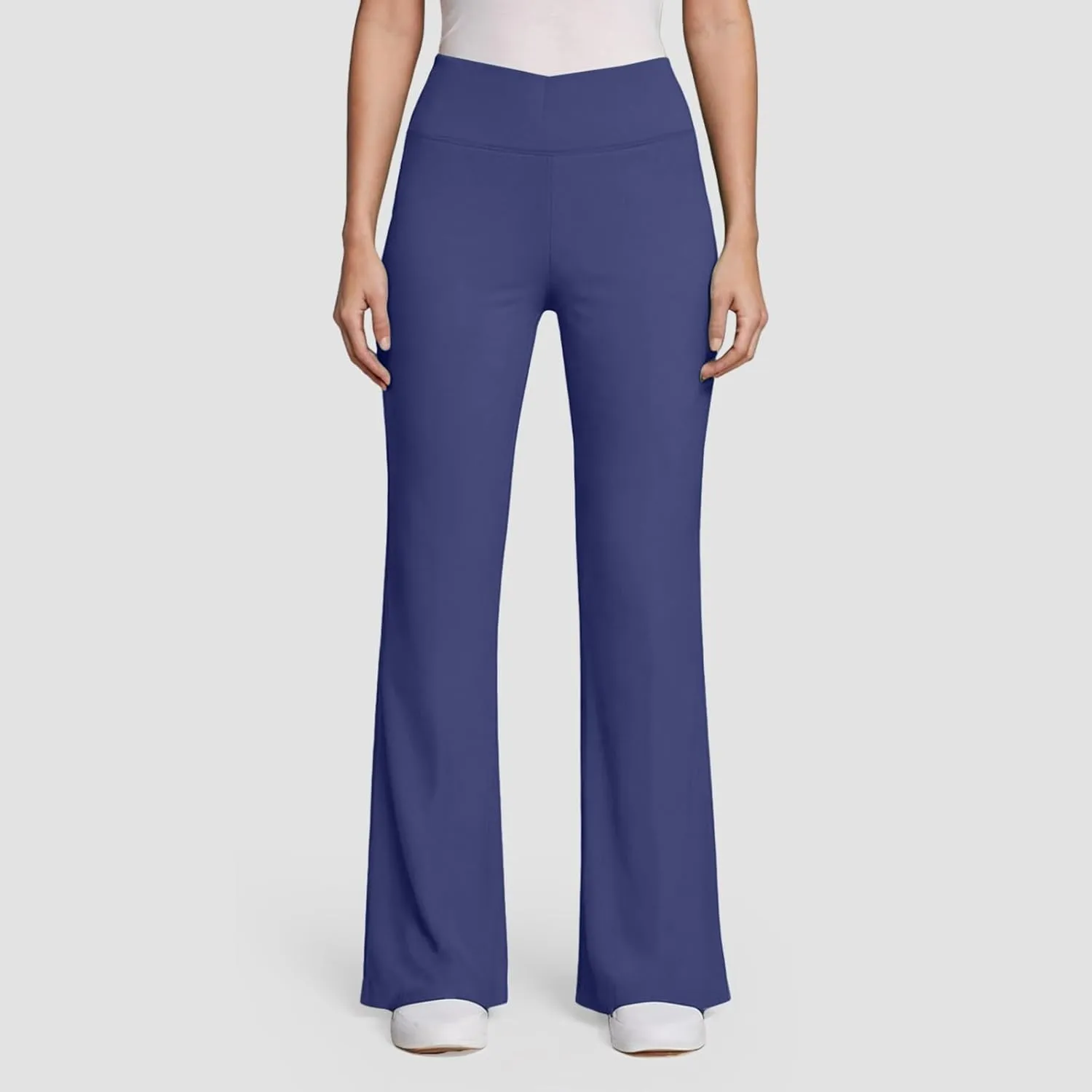 sdbrld Leggings for Women Wide Leg Yoga Pants Stretch Dress Lounge Pants High Waisted Casual Workout Trousers with Pockets