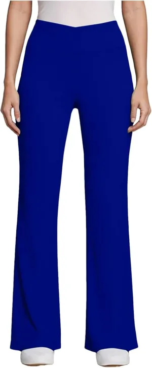 sdbrld Leggings for Women Wide Leg Yoga Pants Stretch Dress Lounge Pants High Waisted Casual Workout Trousers with Pockets