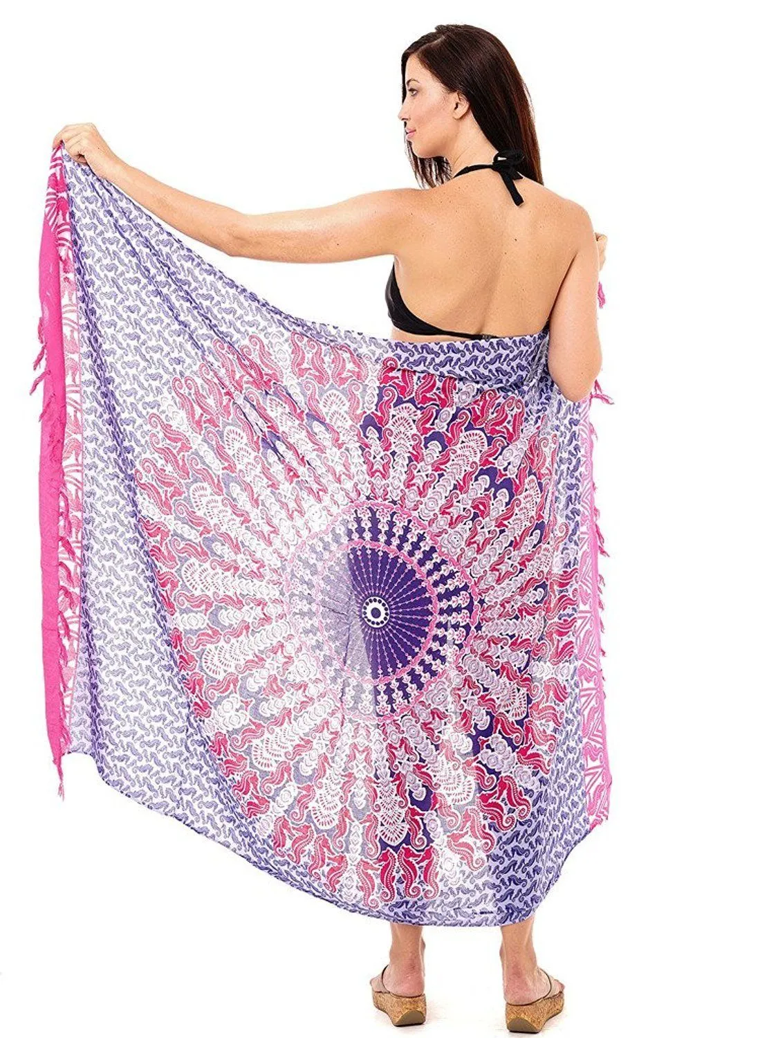 Seahorse Mandala Sarong - Beach Cover-Up by SHU-SHI