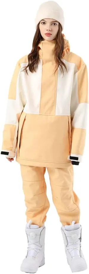 SEARIPE Women Ski Jacket and Pants Set Couples Windproof Ski Suits Mens Waterproof Two Piece Snowsuits for Winter Sports