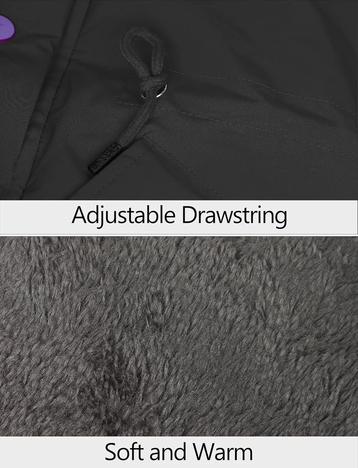 SEAUR Kids Winter Coats Toddler Hooded Coat Girls Windproof Winter Jacket Warm Zipper Jacket Thick Thermal Fleece Lined Coat