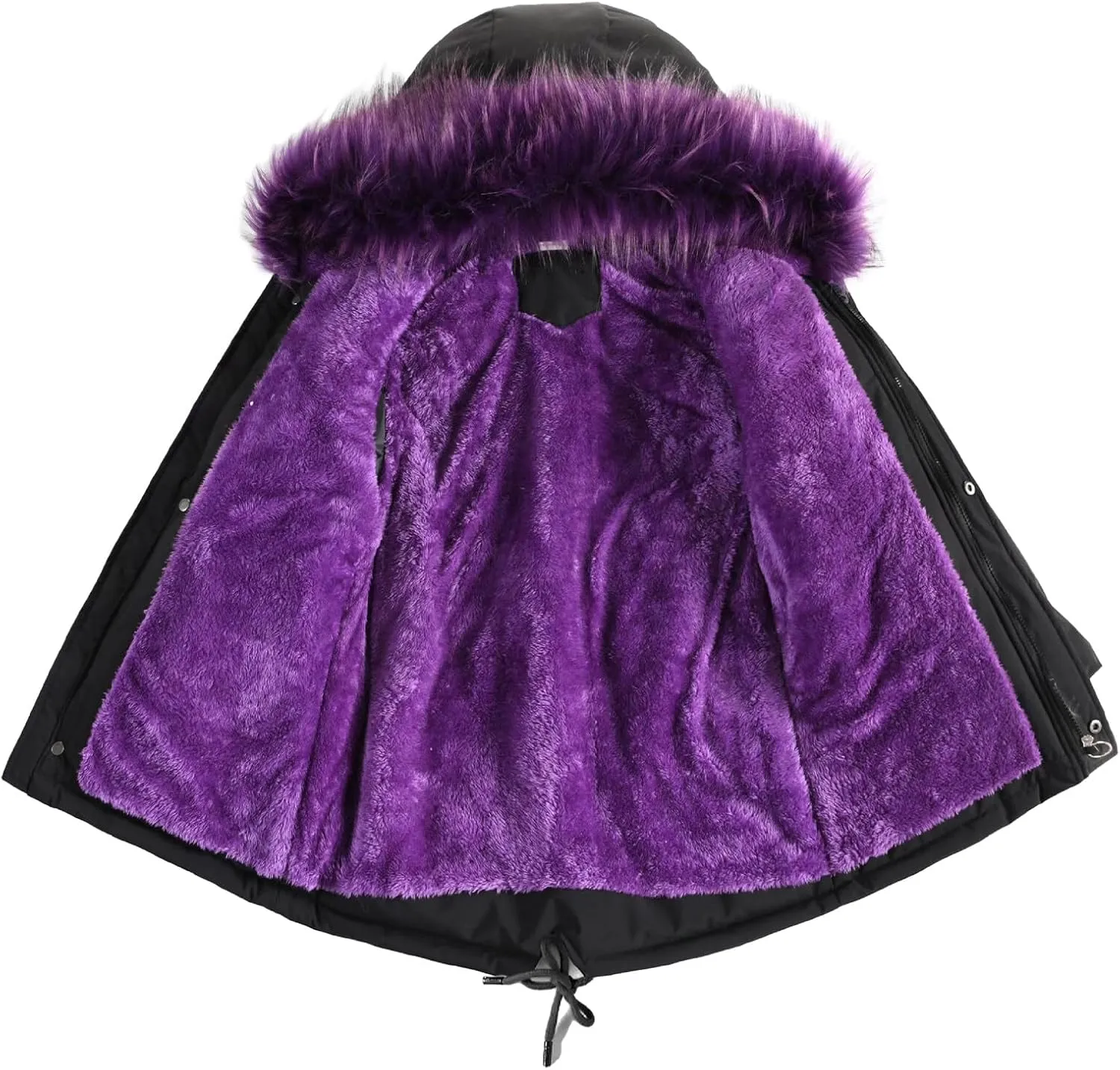 SEAUR Kids Winter Coats Toddler Hooded Coat Girls Windproof Winter Jacket Warm Zipper Jacket Thick Thermal Fleece Lined Coat