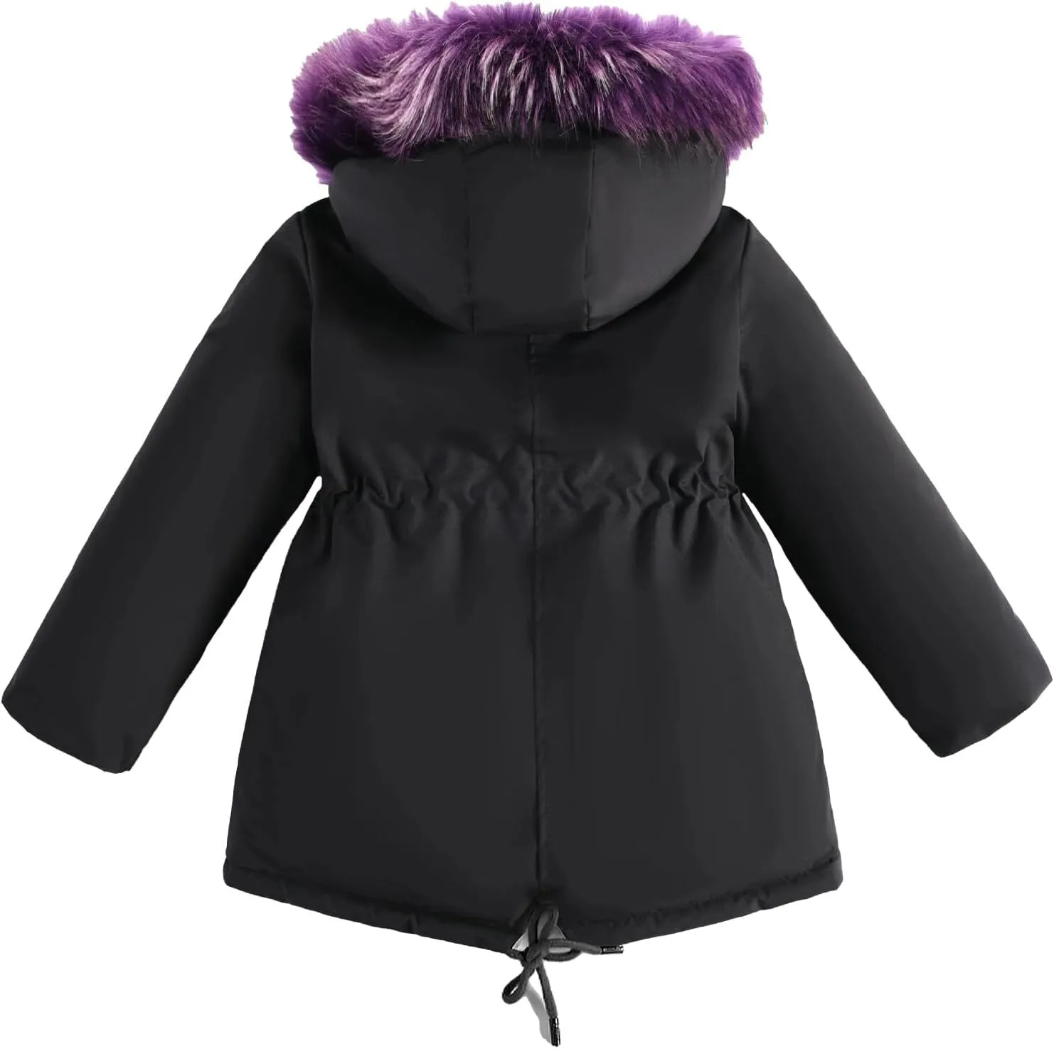 SEAUR Kids Winter Coats Toddler Hooded Coat Girls Windproof Winter Jacket Warm Zipper Jacket Thick Thermal Fleece Lined Coat