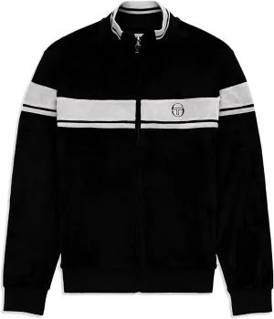 Sergio Tacchini Damarindo Velour Track Jacket- Black Beauty