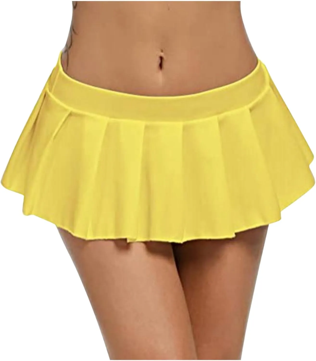 Sexy Y2k Skirts for Teen Girls Mini Pleated Skorts with Shorts Pockets Trendy Low Rise Ruffle Skirt for Cocktail Party Club