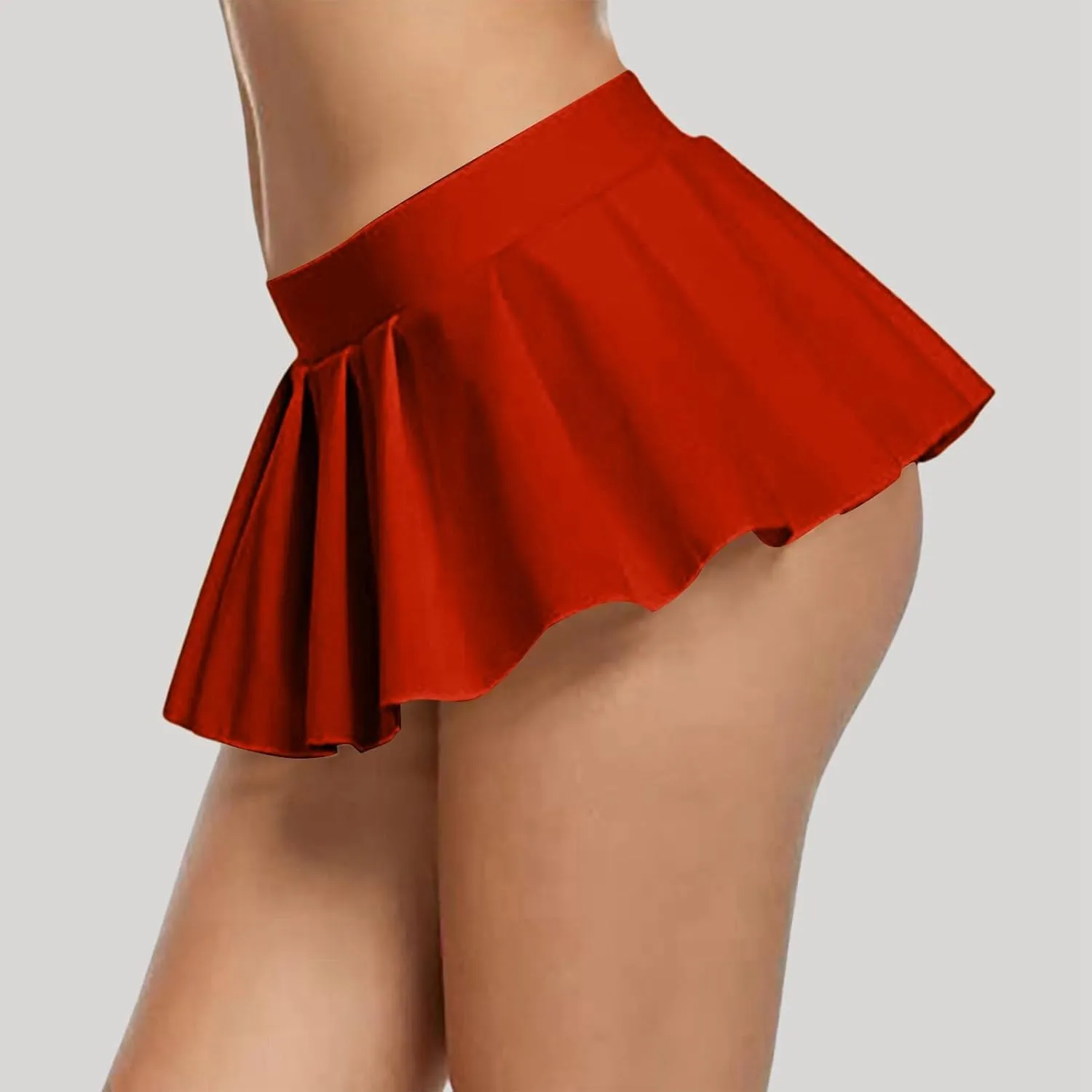 Sexy Y2k Skirts for Teen Girls Mini Pleated Skorts with Shorts Pockets Trendy Low Rise Ruffle Skirt for Cocktail Party Club