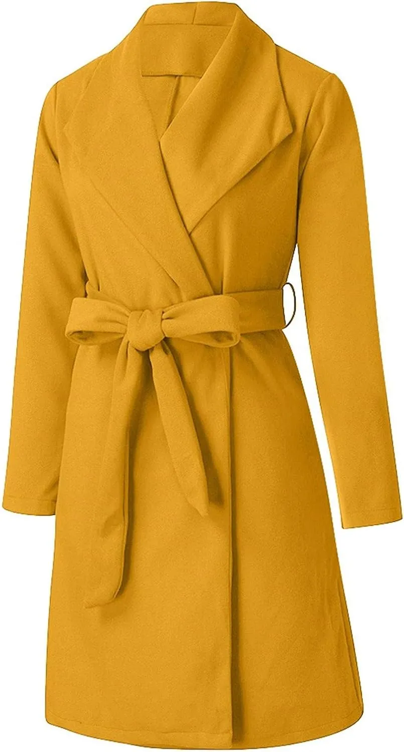 SHAOBGE Cute Trench Coats for Women Women Long Sleeve Hairy Open Front Short Cardigan Suit Jacket Long Jackets for Women