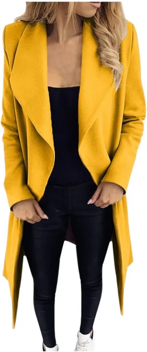SHAOBGE Cute Trench Coats for Women Women Long Sleeve Hairy Open Front Short Cardigan Suit Jacket Long Jackets for Women
